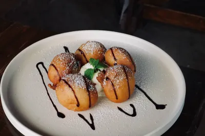 Oreo bombs dusted with powdered sugar